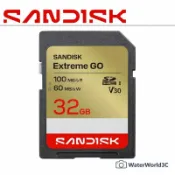 水世界3C 【中壢NOVA-水世界】SanDisk Extreme GO SDHC 32G【讀取100 寫入60】V30