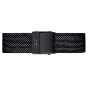 【Daniel Wellington】DW 錶帶 Petite Ashfield 寂靜黑米蘭金屬錶帶(DW00200165)