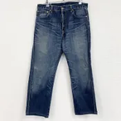 【DOKODEMO】Levi's 牛仔褲/長褲，褪色嚴重，拉鍊門襟，靛藍色，34 碼，古著