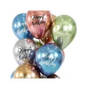 📣台灣現貨📣超高質感12寸金屬印花生日快樂氣球。氣球 生日氣球 派對氣球 氣球小物 佈置必備 寶寶週歲 週歲生日 抓週