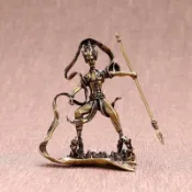 🌟臺灣熱賣🌟復古純銅哪吒三太子神像中式創意桌面擺件家居擺設工藝禮品裝飾品 關聖帝君 中壇元帥 武財神 招財 招財擺飾