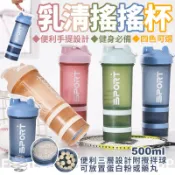 乳清杯 三層搖搖杯 搖搖杯 運動搖搖杯 乳清蛋白 蛋白粉 健身 水壺 雪克杯 運動水壺 健身奶昔杯 攪拌杯
