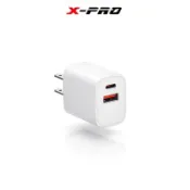 X-PRO 20W雙孔PD快充頭 USB+Type-C PD QC3.0 充電器 豆腐頭