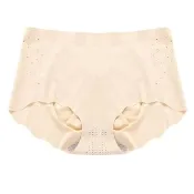 【alas】無痕女內褲 True真實裸感防夾臀 冰絲中腰平口女性內褲 M-XL (膚色)