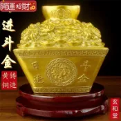 💰玄和緣堂💰純黃銅聚寶盆擺件 日進斗金元寶 招財聚財擺投 喬遷店鋪開業禮品 招財進寶 風生水起 招財流水