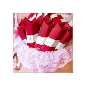 (店+)Sweet Love Pink盒玫瑰湯匙二入禮盒X50份+大提籃X1個 婚禮小物 迎賓禮 送客禮 二次進場 g1617 