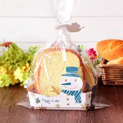 Amy烘焙網:20套入/韓國熱銷聖誕雪人底托包裝袋/手工餅乾包裝袋/瓦片杯子蛋糕包裝袋/婚禮小物包裝