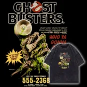 -水洗工廠- Ghostbusters 捉鬼特攻隊 魔鬼剋星 水洗T 做舊 短袖 短T 刷舊 寬鬆 落肩 T恤 美式復古