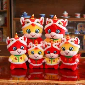 【桃園出貨】馬年 裝飾 玩偶 娃娃 馬年吉祥物毛絨玩具吉祥舞獅馬娃娃公仔生肖馬玩偶活動禮品 禮物 禮品