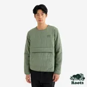 Roots男裝-WOVEN圓領外套-橄欖綠