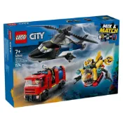 (店+)【LEGO 樂高】高雄天利鄭姐｜樂高 60462 直升機、消防車和潛水艇套裝 城市 CITY 系列 交通模型 汽車模型