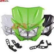 適用川崎KLX125 150 越野機車改裝鬼臉前大燈鬼臉燈頭罩