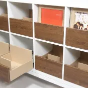 IKEA Kallax 專用唱片收納 LP 抽屜 *胡桃木* 展示架*櫃子*時尚層架*唱盤收藏*DJ 播放器*櫃檯