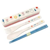 (店+)【Skater】日本製 MIFFY 三合一 餐具組 筷子 湯匙 環保餐具 環保筷 攜帶餐具 米飛兔 米菲兔