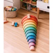 AVDAR TOYS 特大12塊彩虹積木華德福Rainbow block進口椴木水性漆