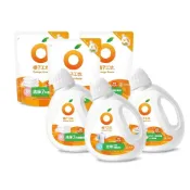 (店+)【Orange house 橘子工坊】天然濃縮制菌洗衣精-洗淨病毒升級版1800mlx6瓶 (箱購) / 補充包1500mlx6包 (箱購)