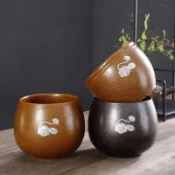 【店主優選】茶洗家用陶瓷茶渣缸桌面水盂建水茶水缸廢水桶功夫茶道配件杯洗H