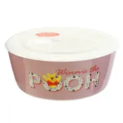 asdfkitty可愛家精品店 asdfkitty*特價 可微波 迪士尼 小熊維尼 陶瓷保鮮盒 有蓋陶瓷碗-560ML-日本正版商品