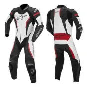 新莊【騎士瘋】Alpinestars GP Pro 一件式 連身皮衣 防摔衣【黑白紅】