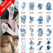FRUIT INK TATTOO Lasts 1 個月尺寸 11x18cm 臨時紋身貼紙清真紋身月藝妓狐狸貓美人魚蝎子絲