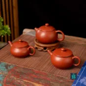 臺灣出貨#小號潮州手工手拉朱泥茶壺紫砂功夫茶具西施壺西施德鍾明爐壺盛記#免運