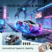 喜挖2店 智慧無線兩棲水陸車2.4G防水兒童夏季玩具賽博皮卡電動遙控車