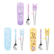 韓國 LILFANT 附盒不鏽鋼學習匙筷組(左右手)多款可選 學習餐具 學習筷 兒童餐具【麗兒采家】