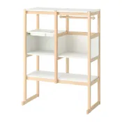 【IKEA 宜家家居】FLISAT 收納層架組，染白松木 白色/白色，88x38x117 公分
