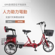 電動三輪車 折疊電動車 代步三輪車 輕便電瓶車 電動三輪車 助力老年人 老年老人折疊 家用小型 雙人自行車 接送孩子 