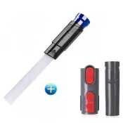 玉山最低比價網 [4玉山網] 長吸管 細縫吸頭 配V8+V6轉接頭2顆 副廠 適 Dyson V15 V11 V10 V8 V6 DC (RR2)D986+轉接頭x2