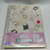 夏目友人帳F賞一番賞A5線圈筆記本附3張小紙張（貓咪老師）粉87號