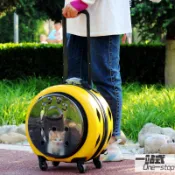 【一站式】貓包 大容量 便攜式 寵物箱 寵物用品 拉桿箱 貓咪外出拉桿箱透明寵物行李箱狗狗外出便攜包大容量太空艙貓包
