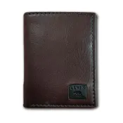 (店+)【LEVIS】男皮夾 三折 牛皮夾 吊牌+黑色紙盒裝／咖色(男夾短夾男皮夾三折夾)