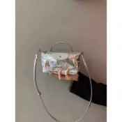 Y2 style▪️銀色質感單肩餃子包▪️Y2style歐美設計款寬鬆韓版個性大尺碼【YG091601】
