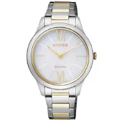 CITIZEN Eco-Drive 迷霧曼陀羅時尚女錶-灰X銀-EM0414-57A-34mm