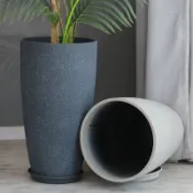 花器 花盆 花瓶 PP塑膠天堂鳥北歐式滴水觀音龜背竹散尾龍葵旅美人蕉落地花盆86S 快速出貨