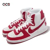 Nike 休閒鞋 Terminator High 男鞋 白 紅 高筒 復古 皮革 經典 復刻 運動鞋 FJ4454-100