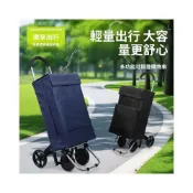 (店+)免運 買菜推車 折疊便攜車 超市戶外折疊車購物車家用老年人便捷拉桿車買菜推車布袋購物車