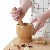 【竹香搗】楠竹搗蒜器附磨棒(搗蒜缽 磨搗 杵臼 搗盅 廚具 研磨缽 搗碎 搗藥 廚房用品 擂缽 可水洗)