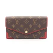 【DOKODEMO】【二手】路易威登LOUIS VUITTON雙折長款皮夾 Portefeuille Sarah Retiro Monogram Cerise M61184 櫻桃紅皮革 Portefeuille Sarah 女士