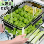 冰箱收納盒 保鮮盒 冰箱專用收納盒食品級大容量密封保鮮盒冷凍水果整理盒專用泡菜盒【宜家良品百貨】
