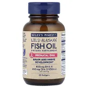 【iHerb】Wiley's Finest, 野生阿拉斯加魚油軟膠囊，孕期DHA，600 mg，60粒
