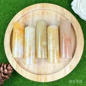 【晶星】 天然老黃玉六分圓形印章 黃玉 黃玉石 個人印章 圓形印章 礦石 水晶 水晶印章 招財 印材 開運 開運印章