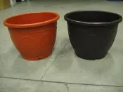 ~小強的家~歐洲盆1尺~/塑膠/圓盆/花盆/浮雕/栽培/園藝/盆栽/葡萄/PE/庭園/耐曬/網底/草花/松柏/