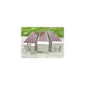 (店+)【免安裝】 不銹鋼公園排椅戶外長椅庭院休閒長條凳防腐塑木小區園林景觀座椅長條椅 長椅 座椅