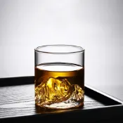 (店+)【日日好事】觀山杯玻璃杯 茶杯 酒杯 威士忌杯(烈酒杯 富士山杯 水杯 玻璃杯 杯子)