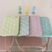 (店+)WDF.CO現貨│2024韓國新款愛心馬卡龍筆電包│粉銀藍黃4色平板保護套│14吋ipad收納棉包│愛心刺繡│ins小物