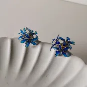 【客製化商品】曼珠沙華-樹脂耳環 彼岸花 造花液 水晶花 樹脂花