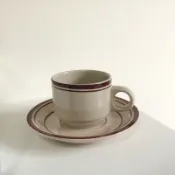 棕紅豆巧克力陶瓷杯碟組 咖啡杯 盤子 杯碟組 復古感 碗盤 韓國 ins