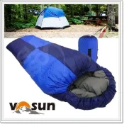 【台灣 VOSUN】(美國杜邦Tactel) 頂極水鳥羽絨睡袋 150g 可左右合併 全開信封型立體隔間 FB-017